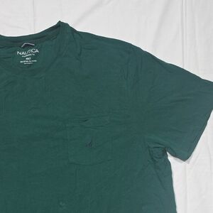 2 for $35 Nautica Men's Deep Green Short Sleeve Tee